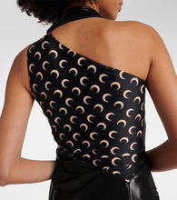 Marine Serre Regenerated Moon draped jersey midi dress