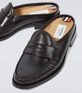 Thom Browne Leather penny loafer mules