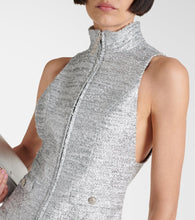 Alessandra Rich Front-slit lurex√Ç¬Æ tweed midi dress