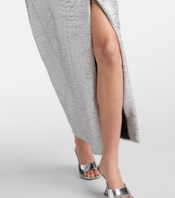 Alessandra Rich Front-slit lurex√Ç¬Æ tweed midi dress