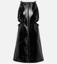 Courreges Slash Buckle cutout vinyl minidress