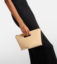 Alaia Folded Mini leather clutch