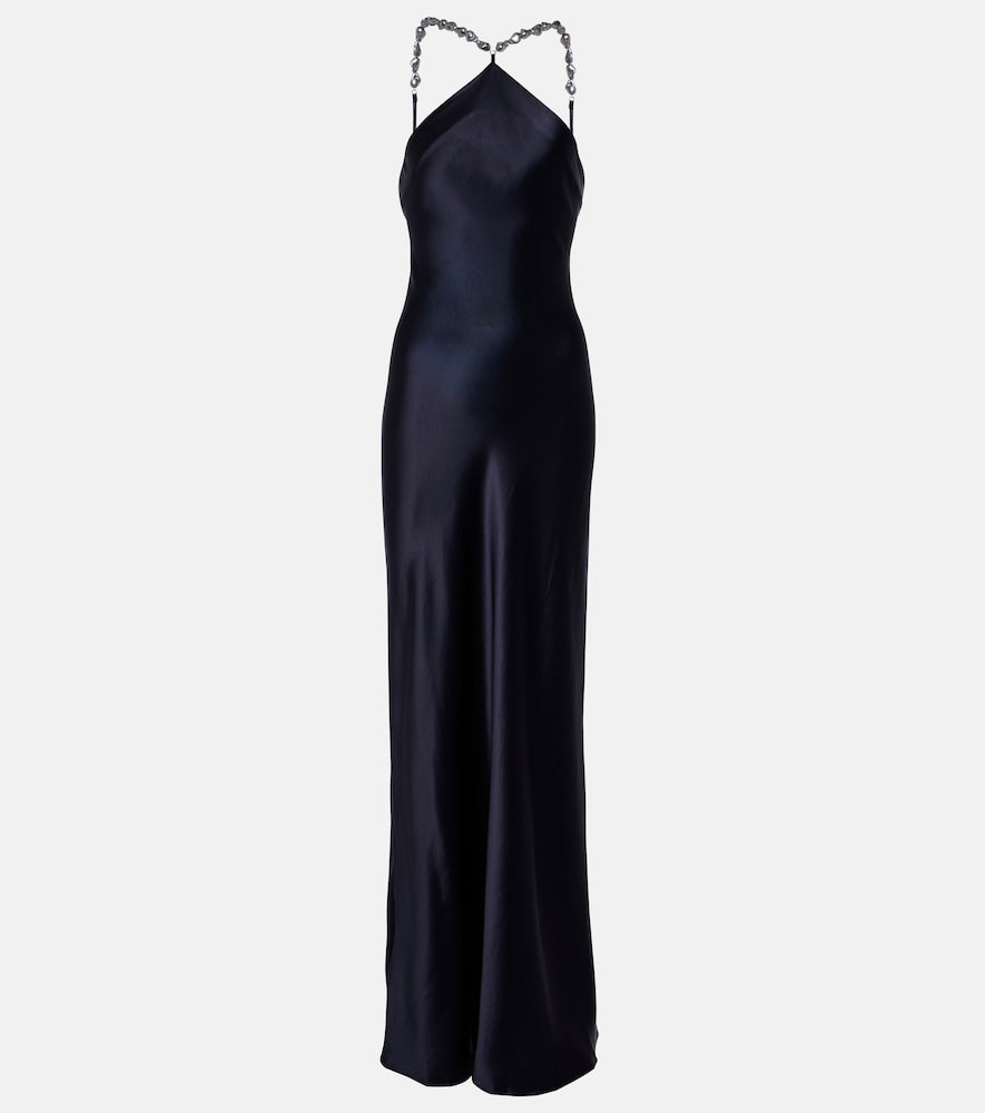 Staud Cadence halterneck satin slip dress. Staud Cadence 吊带缎面吊带裙