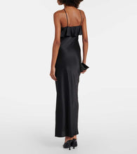 Rodarte Bow-detail halterneck silk satin gown