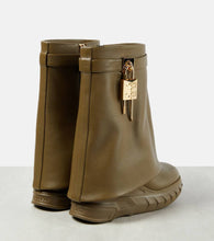 Givenchy Shark Lock Biker leather ankle boots