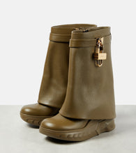 Givenchy Shark Lock Biker leather ankle boots