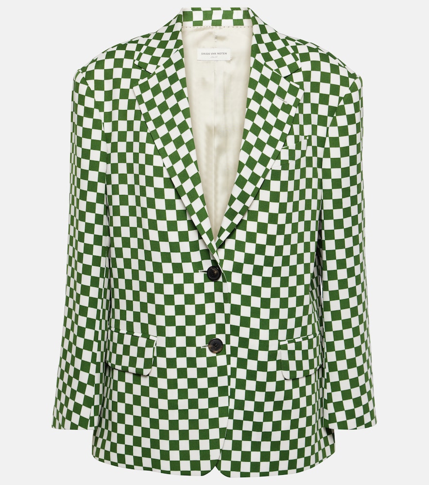 Dries Van Noten Checked single-breasted blazer - Dries Van Noten 格纹单排扣西装外套