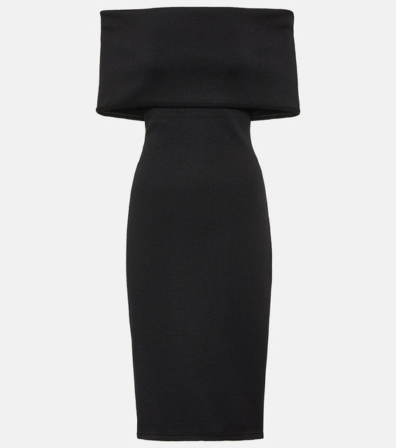 Bottega Veneta Off-shoulder jersey midi dress