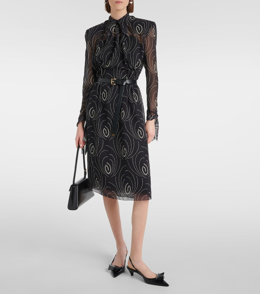 Prada Printed georgette midi dress