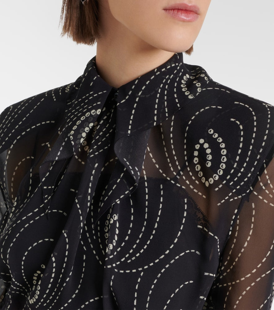 Prada Printed georgette midi dress