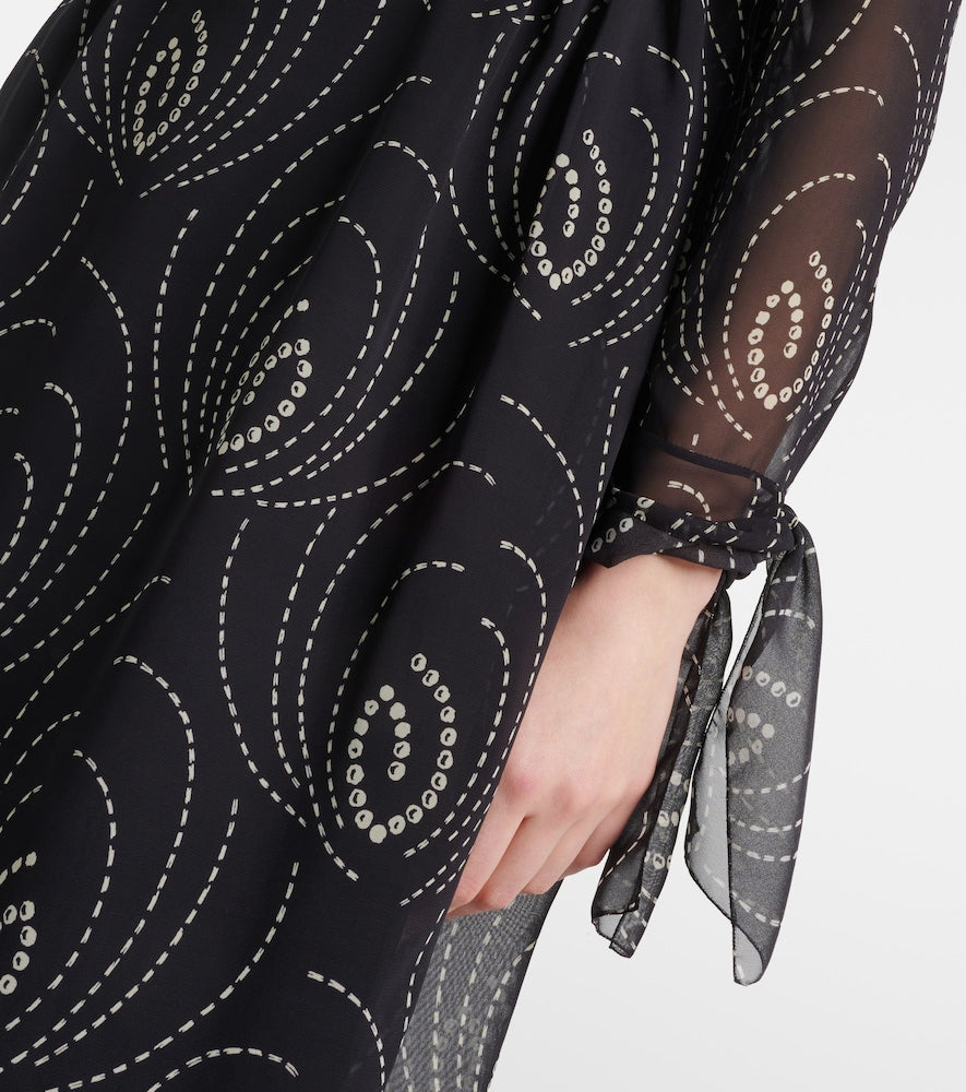 Prada Printed georgette midi dress