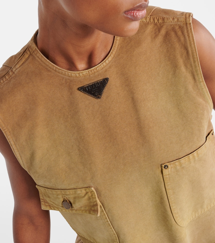 Prada Cotton canvas shift dress