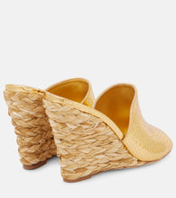Paris Texas Deia 100 leather-trimmed espadrille wedges