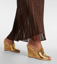 Paris Texas Deia 100 leather-trimmed espadrille wedges