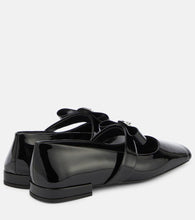 Versace Gianni Ribbon patent leather ballet flats