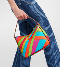 Pucci Iride Small leather-trimmed shoulder bag