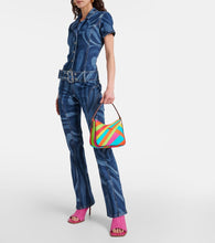 Pucci Iride Small leather-trimmed shoulder bag