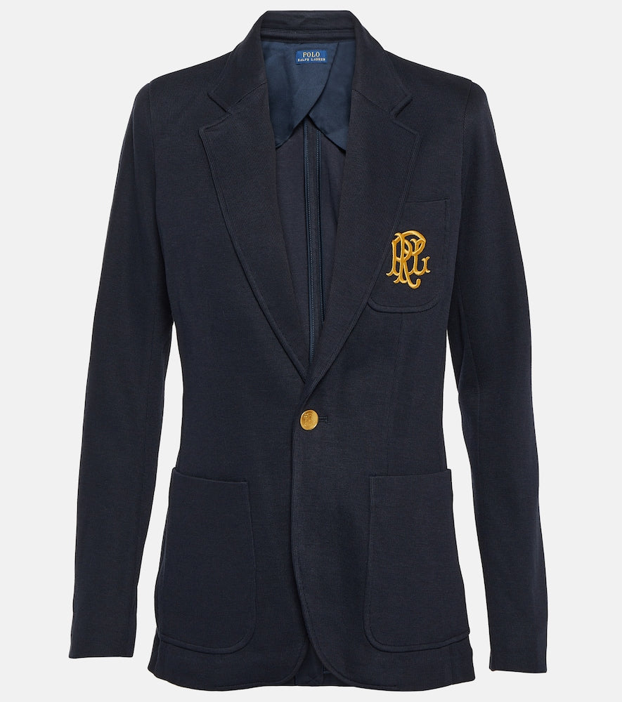 Polo Ralph Lauren Embroidered cotton-blend blazer - Polo Ralph Lauren 刺绣棉混纺西装外套