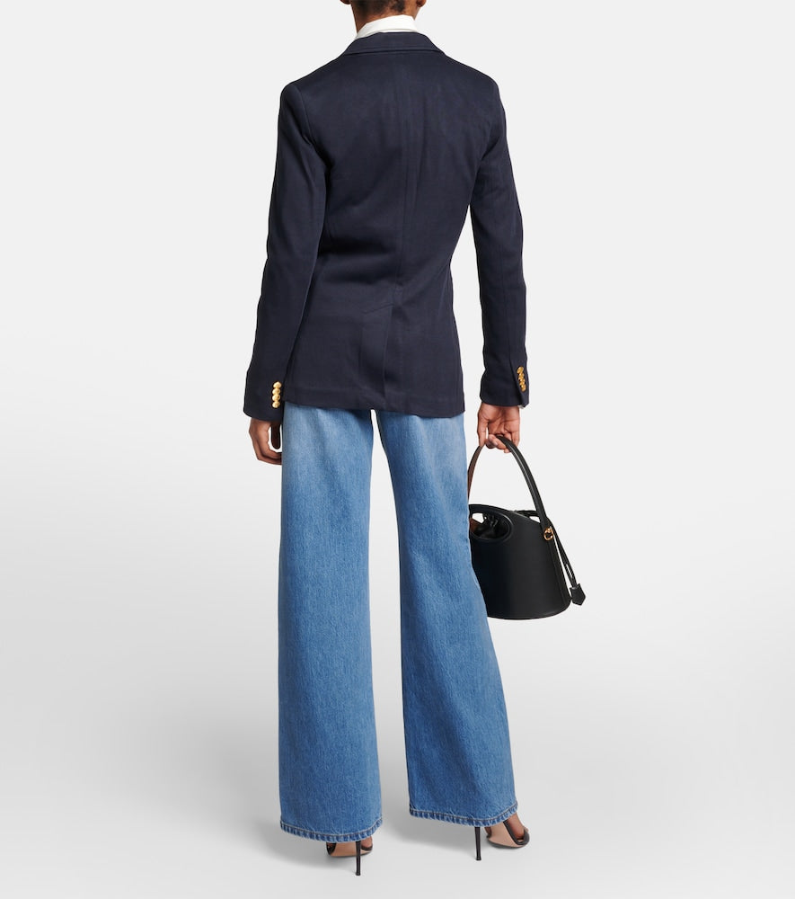 Polo Ralph Lauren Embroidered cotton-blend blazer