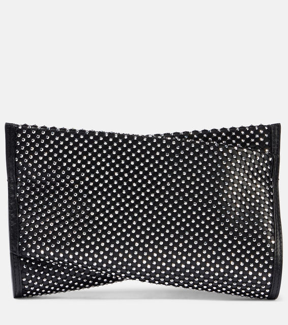Christian Louboutin Loubitwist Small embellished leather clutch. Shop Christian Louboutin Clutches for women now.