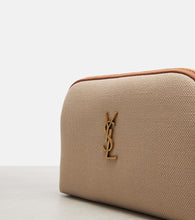 Saint Laurent Gaby leather-trimmed canvas crossbody bag