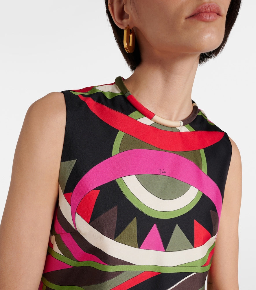 Pucci Vivara silk twill minidress