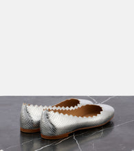 Chloe Lauren croc-effect leather ballet flats
