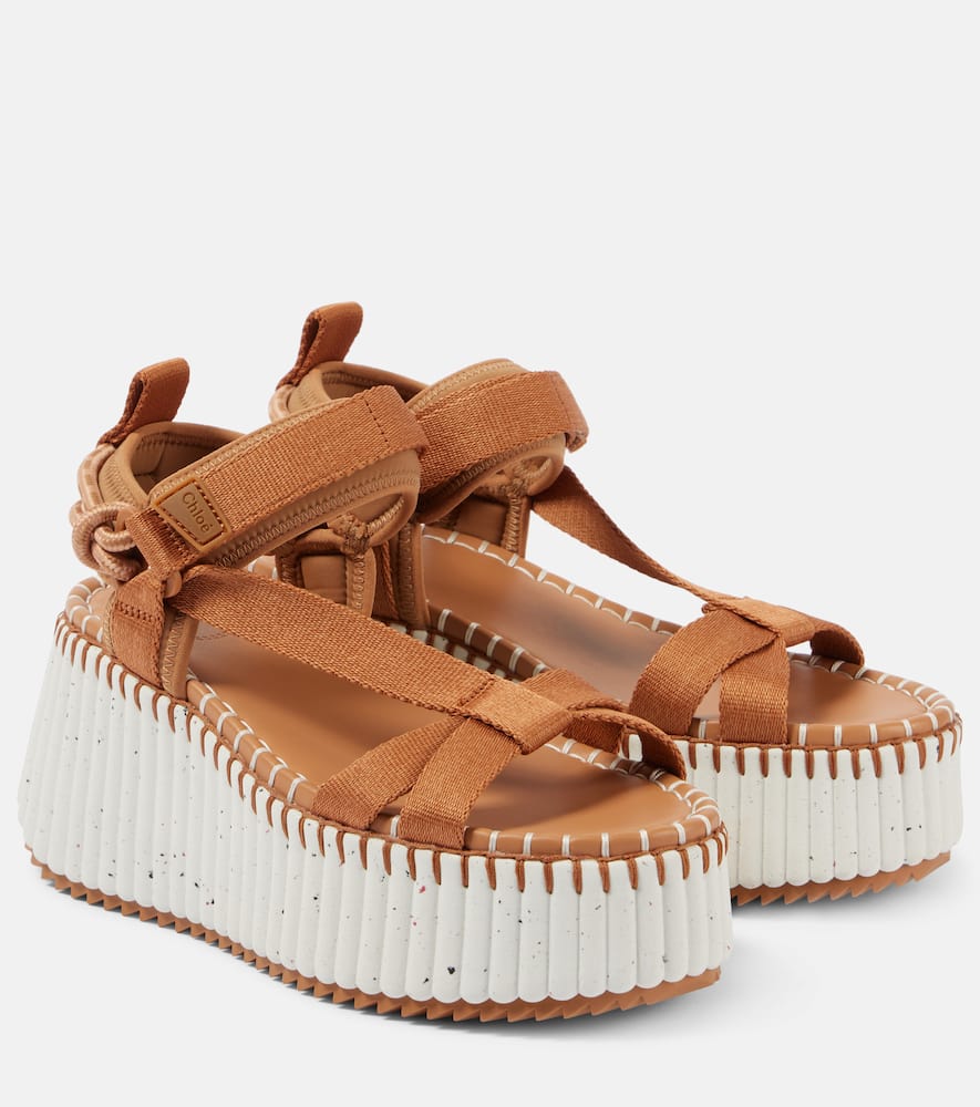 Chloe Nama 80 wedge sandals