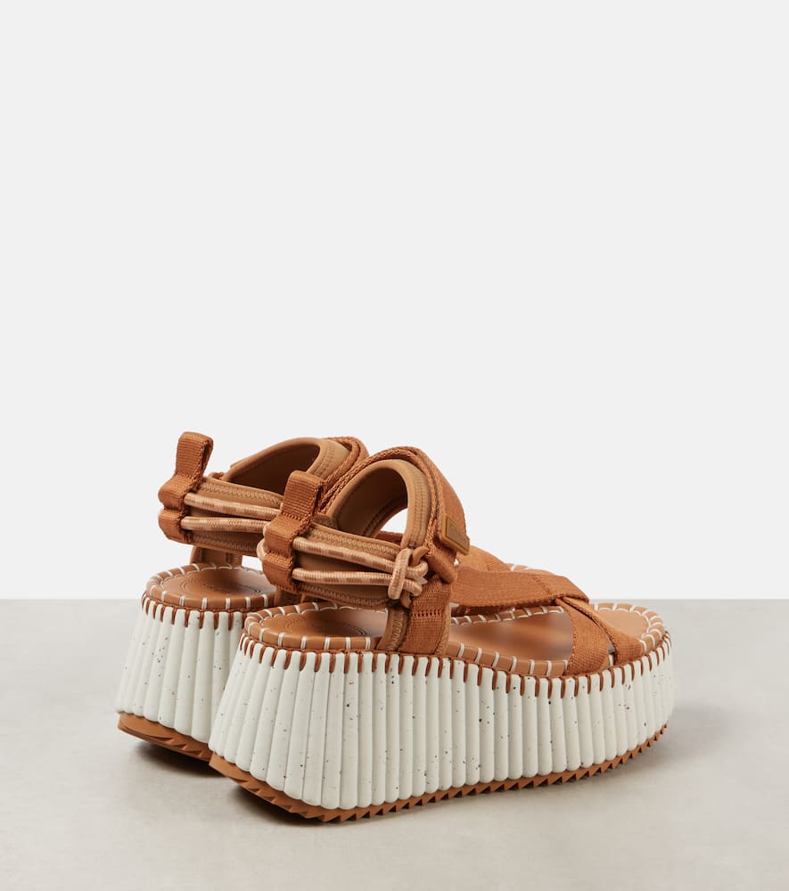 Chloe Nama 80 wedge sandals