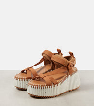 Chloe Nama 80 wedge sandals