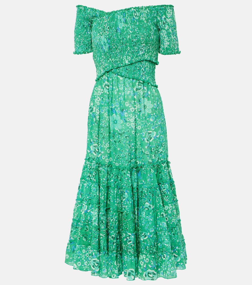 Poupette St Barth Soledad floral midi dress. Poupette St Barth Soledad 花卉中长连衣裙