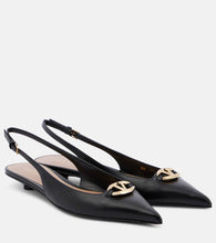 Valentino Garavani VLogo Signature leather slingback pumps