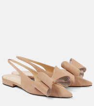 Mach & Mach Le Cadeau suede slingback flats - Mach & Mach Le Cadeau 绒面革露跟平底鞋