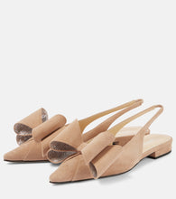 Mach & Mach Le Cadeau suede slingback flats