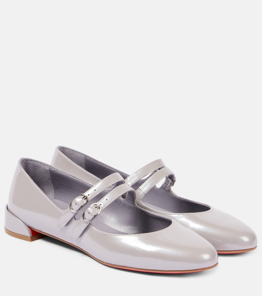 Christian Louboutin Sweet Jane patent leather Mary Jane flats (Purple) - Ballerina Flats