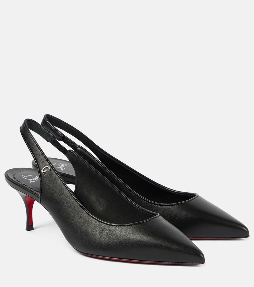 Christian Louboutin Sporty Kate 55 leather slingback pumps - Christian Louboutin Sporty Kate 55 皮革露跟高跟鞋