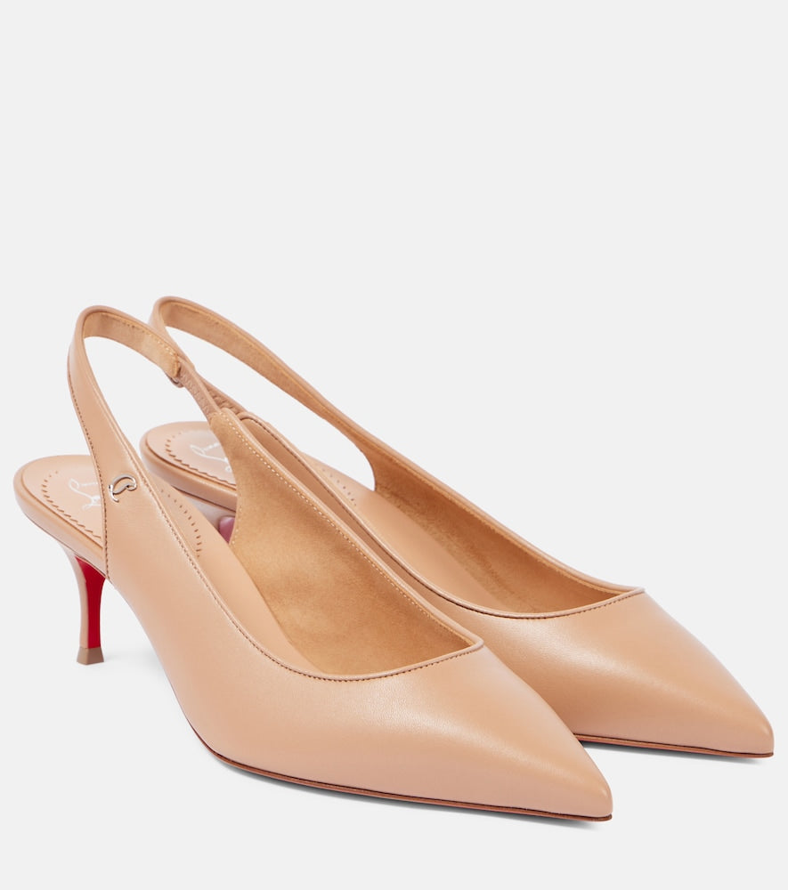 Christian Louboutin Sporty Kate Sling 55 leather slingback pumps - Christian Louboutin Sporty Kate Sling 55 皮革露跟高跟鞋