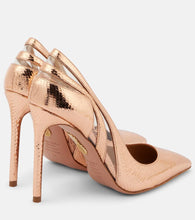 Aquazzura Talk To Me 105 metallic leather pumps