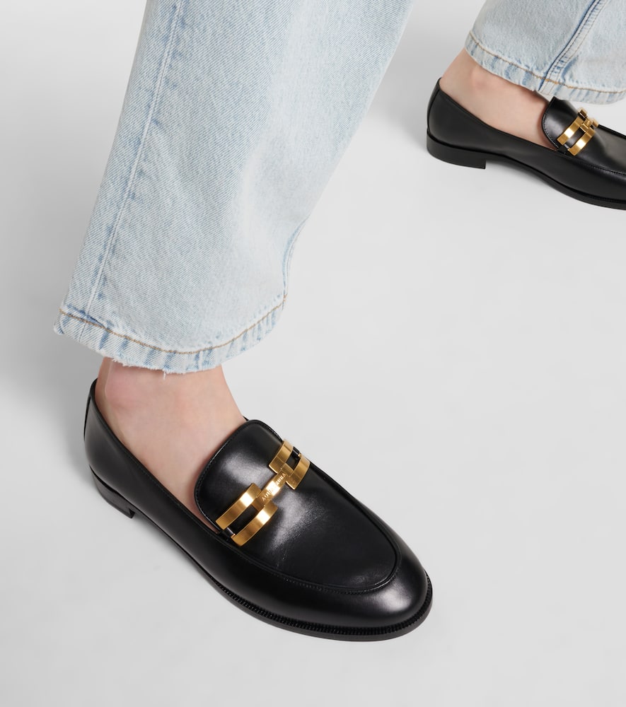 Aquazzura Brandi leather loafers