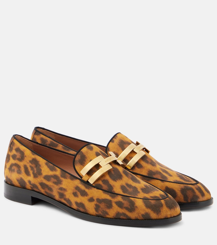 Aquazzura Brandi leopard-print leather loafers - Aquazzura Brandi豹纹皮革乐福鞋