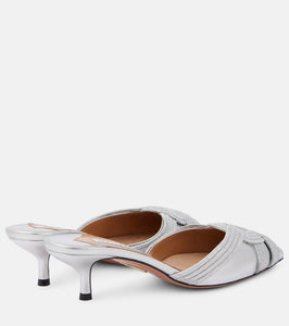 Aquazzura Felix 50 leather mules