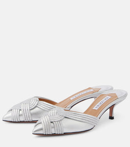 Aquazzura Felix 50 leather mules