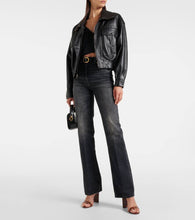 Aquazzura 85 snake-effect leather slingback sandals