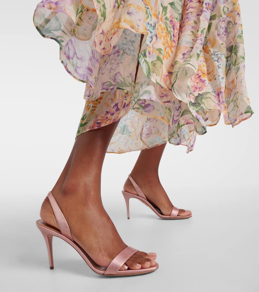 Aquazzura So Nude 85 leather sandals