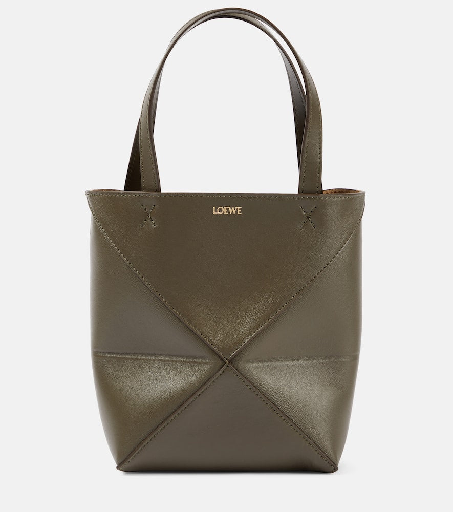 Loewe Puzzle Fold Mini leather tote bag. Shop Loewe Tote Bags for women now.
