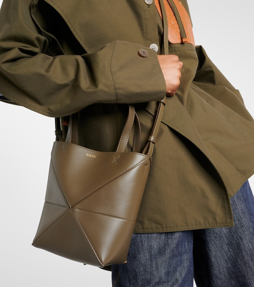 Loewe Puzzle Fold Mini leather tote bag