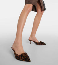 Gianvito Rossi Portofino 55 leopard-print suede mules