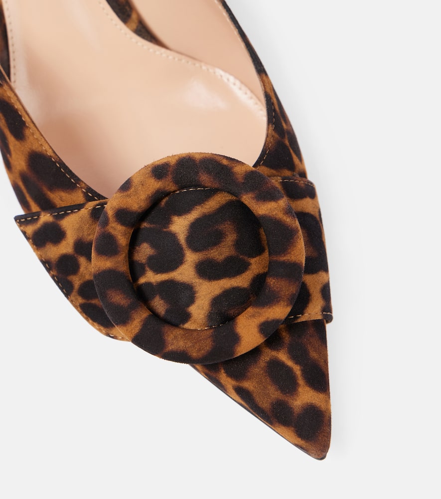 Gianvito Rossi Portofino 55 leopard-print suede mules