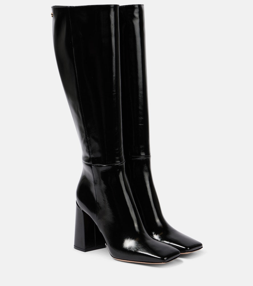 Gianvito Rossi 95 patent leather knee-high boots - Gianvito Rossi 95 漆皮过膝长靴