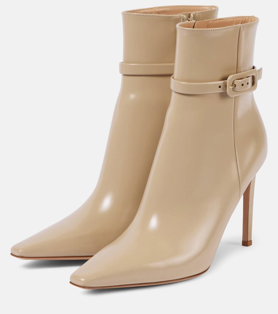 Gianvito Rossi 95 patent leather ankle boots